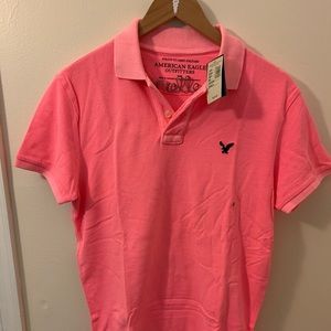 NWT American Eagle Size S Hot Pink Polo